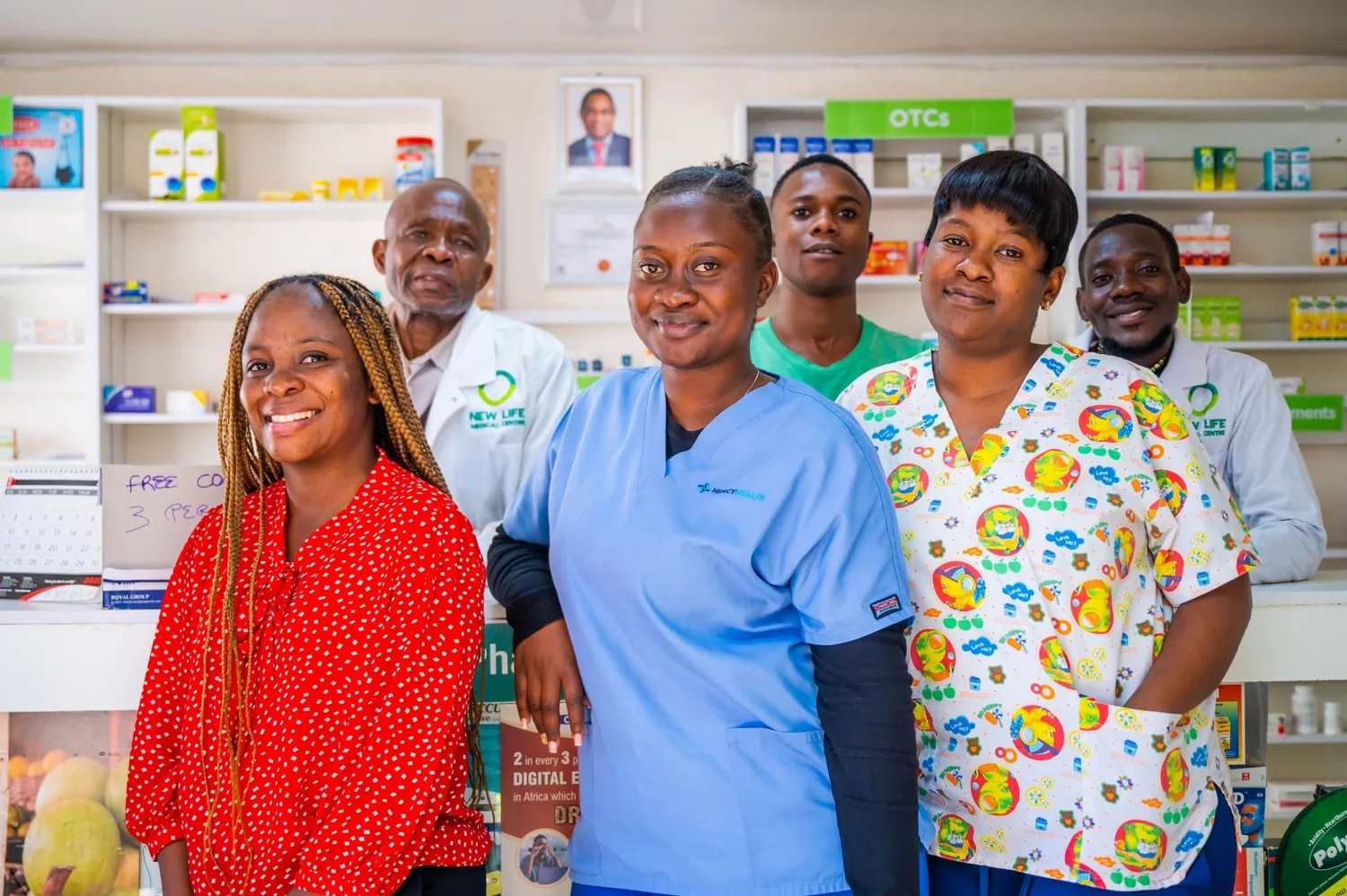 New Life Medical Centre team at the pharmacy