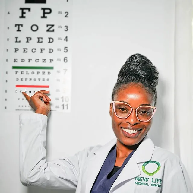 New Life Medical Centre eye care team member